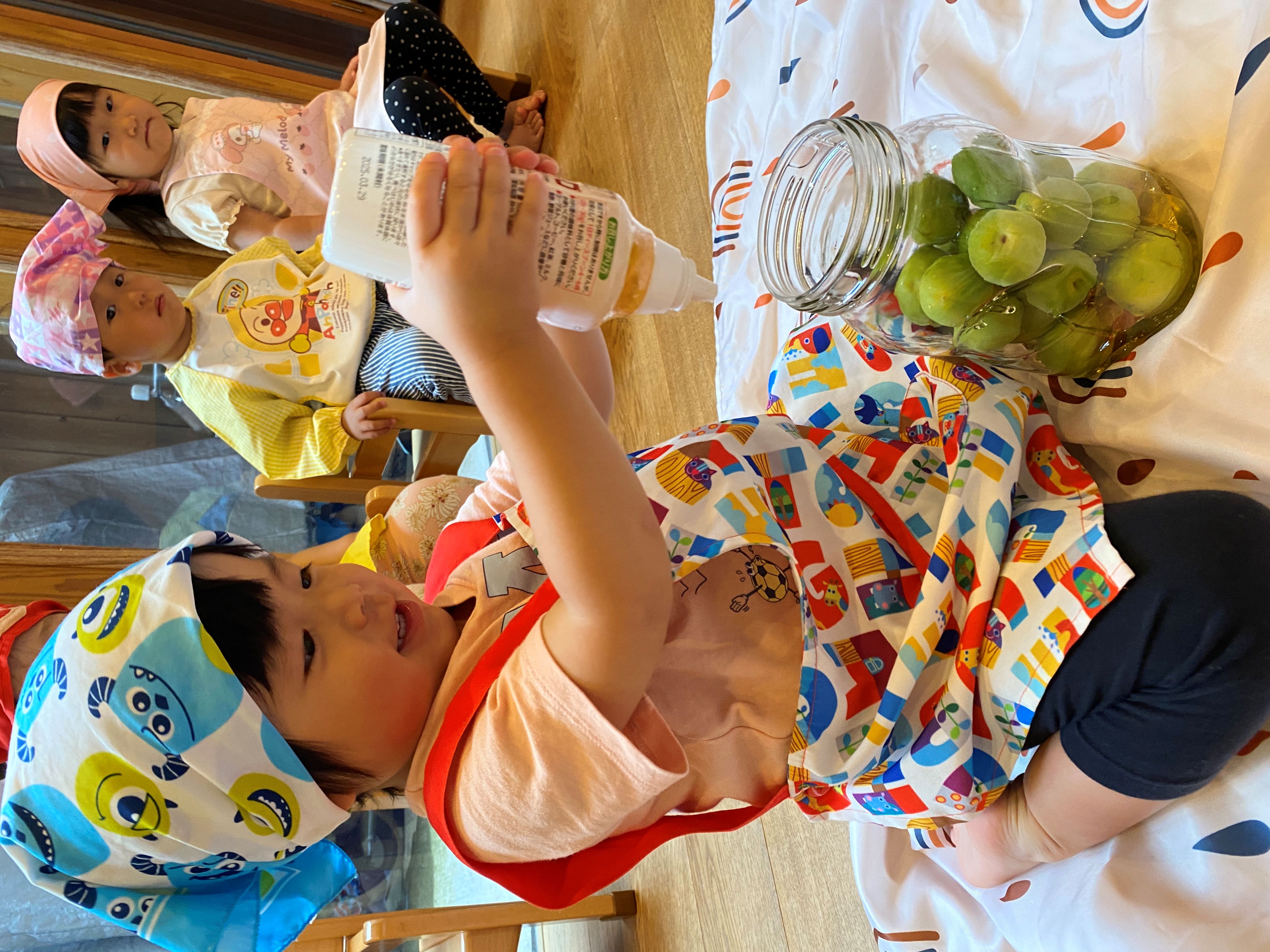 ６月「梅ジュース作り🍹・父の日制作🧁・パトカー見学🚓」